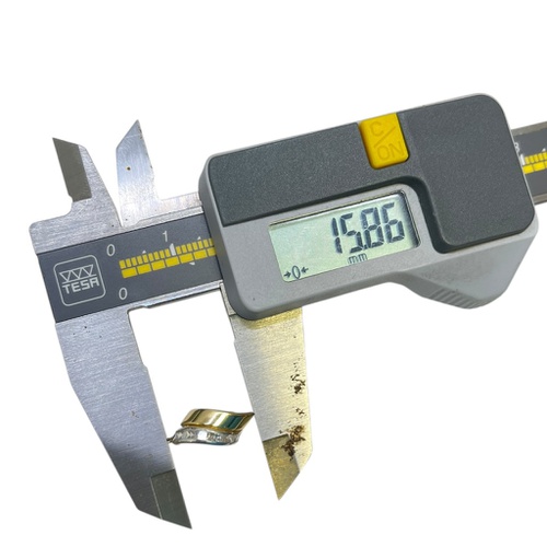 PENDIENTES ORO Y BLANCO 18K CON PIEDRA BLAN