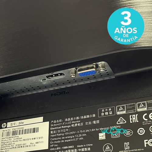 Monitor Led HP HSTND 9521 A 21.5" 1920x1080