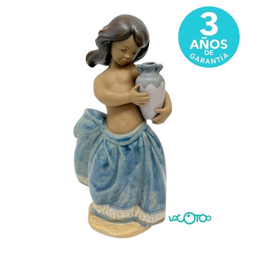 LLADRÓ NIÑA CON JARRÓN CERÁMICA