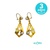 Pendientes oro 18K colgantes con perlas