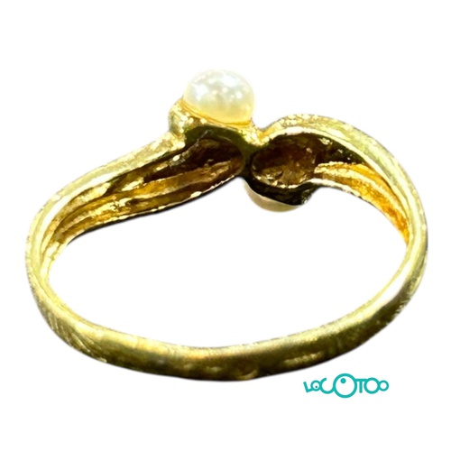 Anillo Oro 18K con perlas 