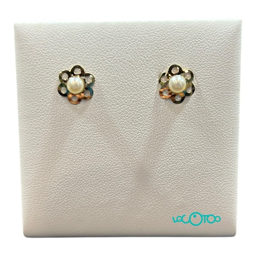 Pendientes Oro 18K con perla 