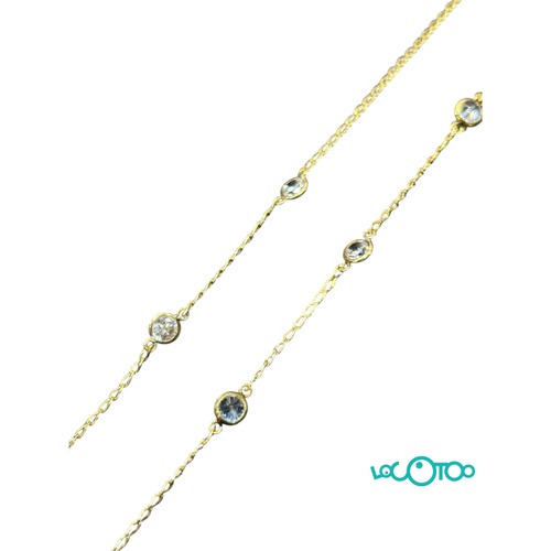 Cadena Oro 18K con circonitas 