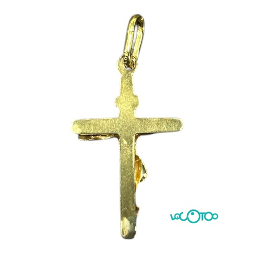 Crucifijo oro 18K con relieve 