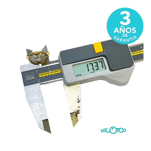 ANILLO ORO 18KT CON CIRS 2,5g