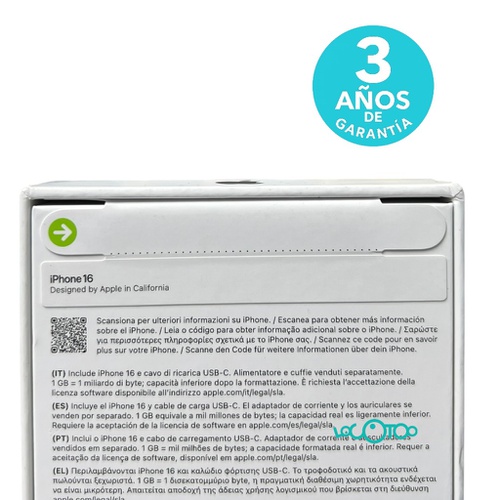 Smartphone APPLE IPHONE 16 Libre 6,1 '' 8 G