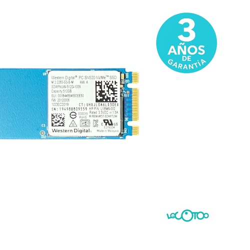 Memoria PC WESTERN DIGITAL PC SN520 NVME SS