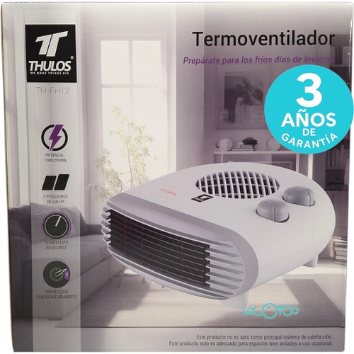 TERMOVENTILADOR THULOS TH-FH12 1000/2000W