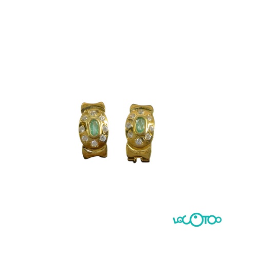 PENDIENTES ORO 18K CON PIEDRAS