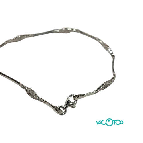 Pulsera Oro 18k con 60 piedras blancas