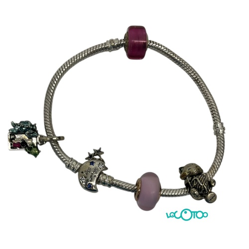 PULSERA PANDORA CON 5 CHARMS