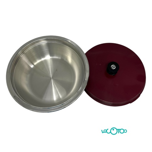 OLLA AMC BOL ROJA Y PLATEADA