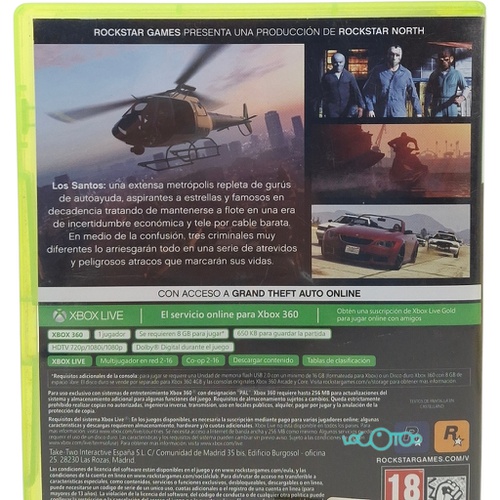 GRAND THEFT AUTO V MICROSOFT XBOX 360