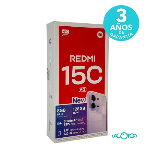 Smartphone REDMI 15C 5G Libre 6,9 '' 4 GB 1