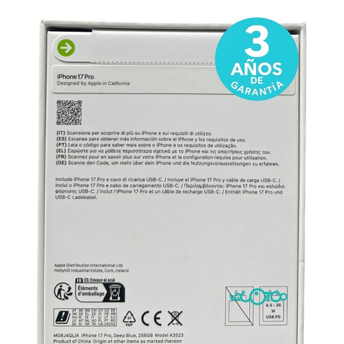 Smartphone APPLE IPHONE 17 PRO Libre 6,3 ''