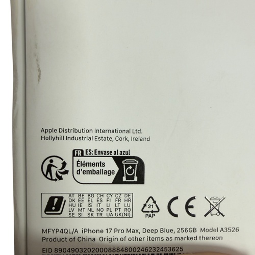 Smartphone APPLE IPHONE 17 PRO MAX 6,9 '' 1