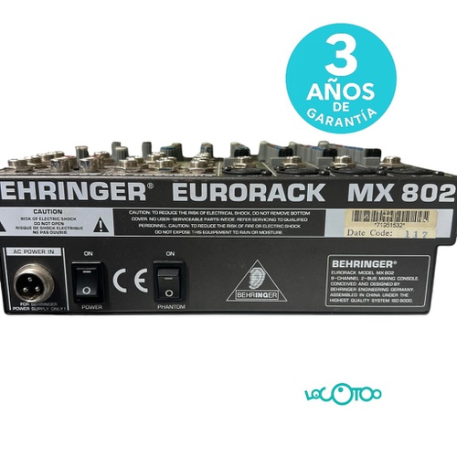 Mesa De Sonido BEHRINGER EURORACK MX 802A 8