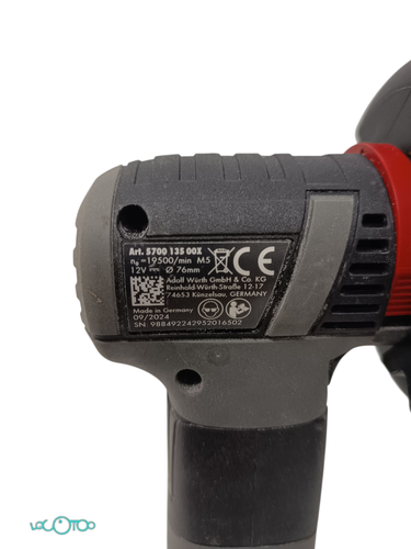 Amoladora Batería WURTH TG 12-A 12 V 2.0Ah 