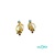 2 PENDIENTES ORO 18K CON PIEDRAS