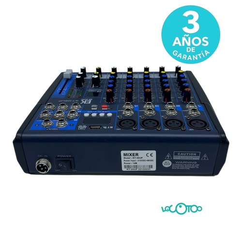 Mesa De Sonido MIXER KT-06UP 6 Canales