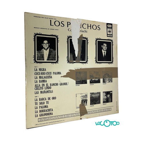 VINILO LOS PANCHOS CON MARIACHI CBS S52605