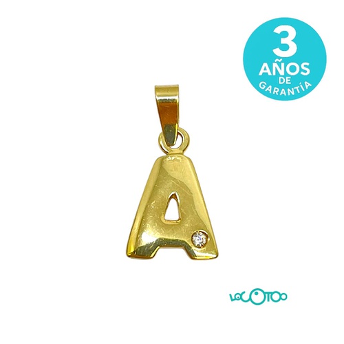 COLGANTE ORO 18K LETRA A CON PIEDRA