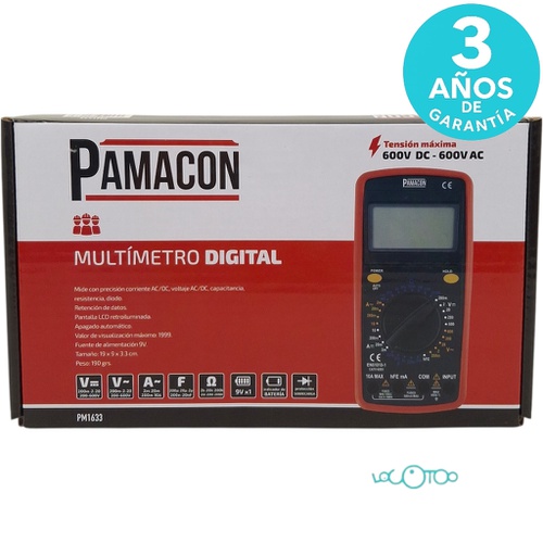 MULTÍMETRO DIGITAL PAMACON PM1633