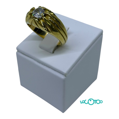 Anillo Oro 18K con circonita 