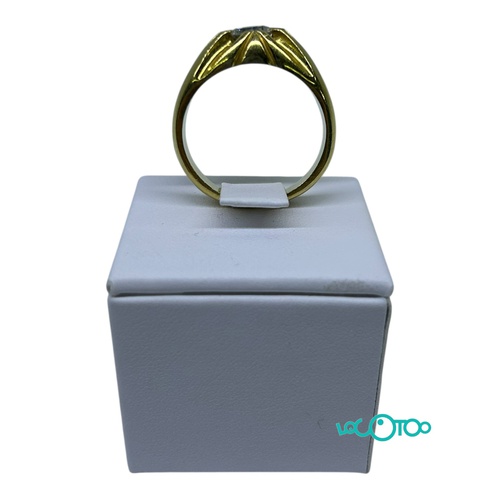 Anillo Oro 18K con circonita 