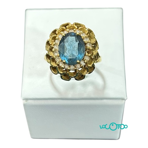 Anillo Oro 18K con circonitas
