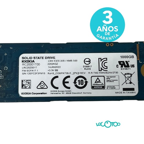 Disco Duro KIOXIA EXCERIA G2 NVME SSD 1TB 1