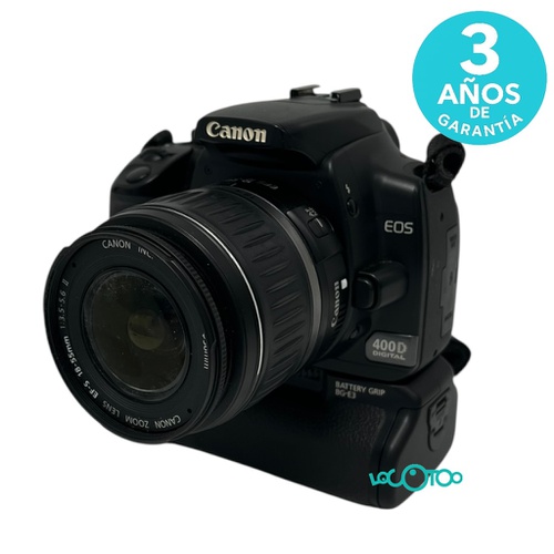 CÁMARA CANON EOS 400D + LENTE EF-S 18-55MM