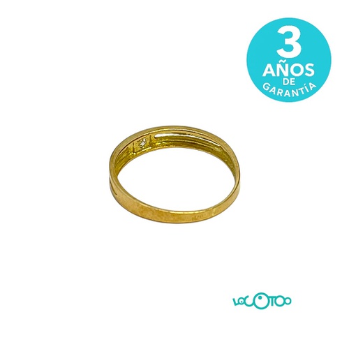 Anillo Oro 18K con Piedra Engastada