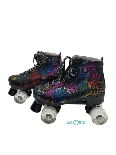 Patines CENI NEGROS CON DIBUJOS Talla 43