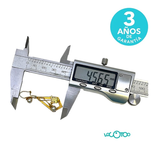 Pendientes oro 18K colgantes con perlas