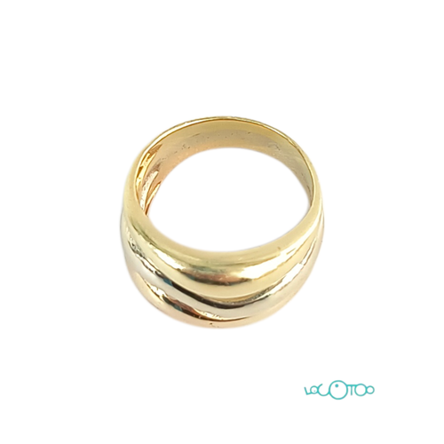ANILLO ORO 18K TRES OROS (BLANCO, AMARILLO 