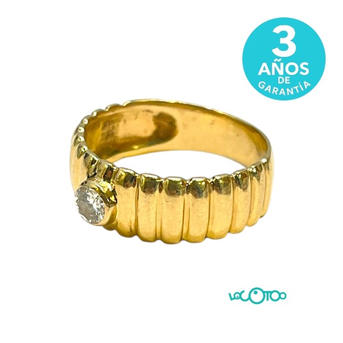 Anillo de Oro 18K con Brillante Engastado