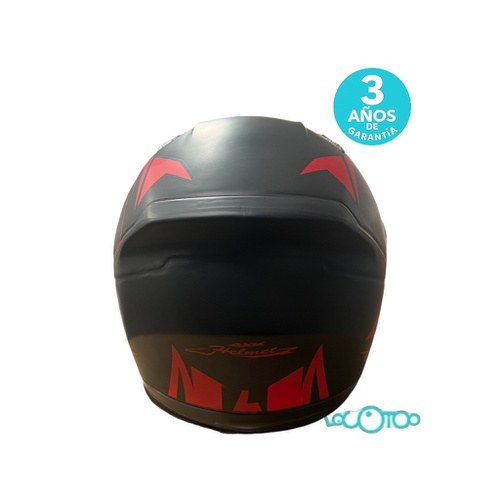 Casco AXK ROJO NEGRO