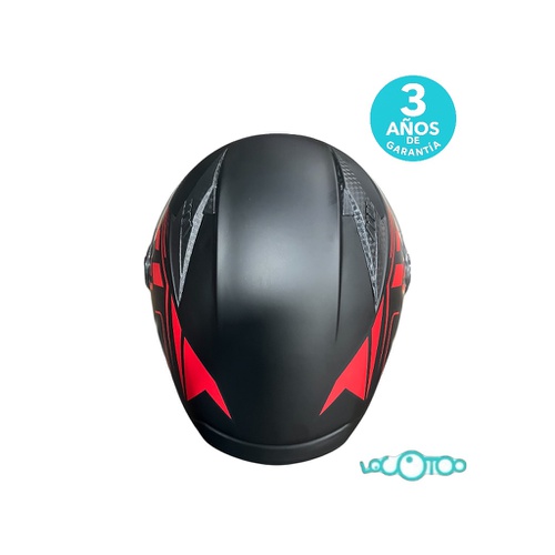 Casco AXK ROJO NEGRO