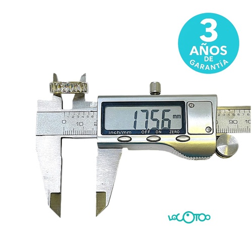 Anillo Oro Blanco 18K con Piedras Tipo Carr