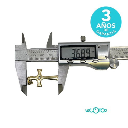 Colgante Cruz Oro 18K con Piedra