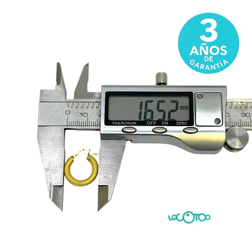 Pendientes Aro Oro Amarillo 18K Texturizado