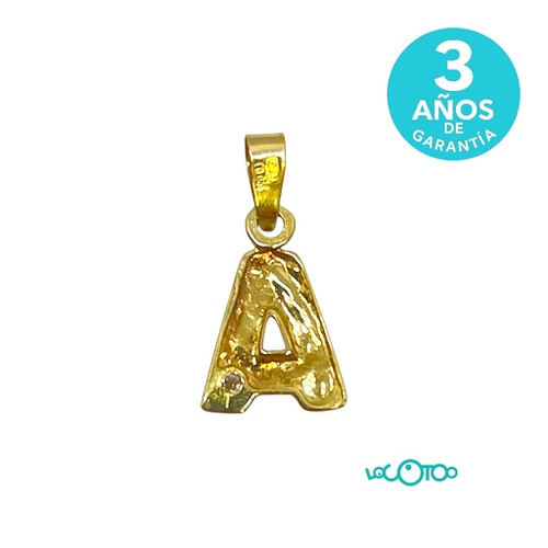 COLGANTE ORO 18K LETRA A CON PIEDRA