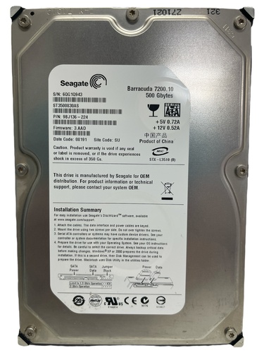 Disco Duro SEAGATE HDD 500GB 3,5 '' 500 GB 