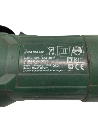 Amoladora Eléctrica BOSCH PWS 600 115 mm 60