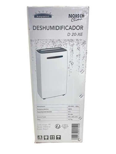 Deshumidificador KAYAMI D20-XE 20 L/Día 5.0
