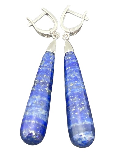 YANES PENDIENTES PLATA Y LAPISLAZULI