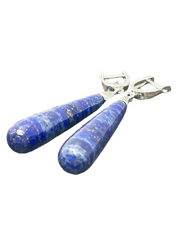 YANES PENDIENTES PLATA Y LAPISLAZULI