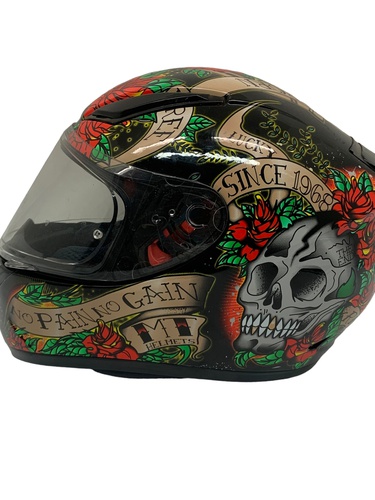 Casco MT HELMET SKULL & ROSES Integral Micr