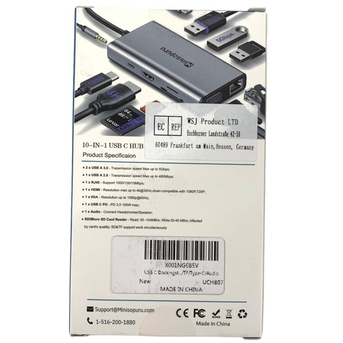 MINISOPURU 10 IN 1 USB C MULTI-PORT HUB 